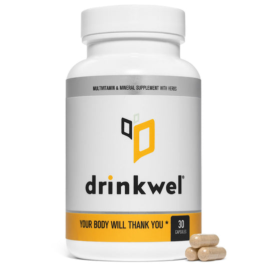 drinkwel frontal del envase mostrando diseño y beneficios del producto