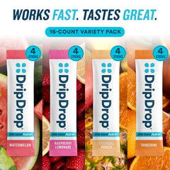 DripDrop etiqueta de ingredientes y vitaminas, transparencia y limpieza
