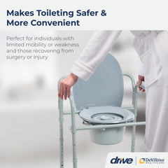 Drive Medical primer plano del asiento plástico que facilita limpieza