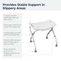 Drive Medical detalle de patas con ventosas, mejor agarre antideslizante