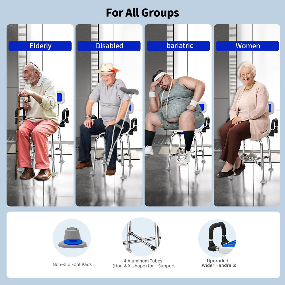 Drseats silla colocada en bañera demostrando uso real seguro
