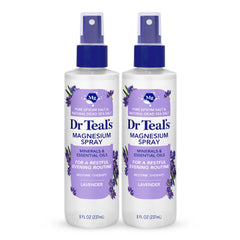 Dr Teal's vista frontal del pack de 2 con botellas visibles, cómodo transporte