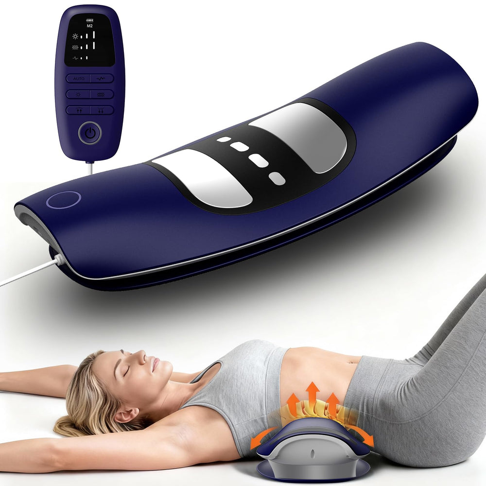 DRwiik vista frontal del masajeador lumbar, apoyo cómodo inmediato