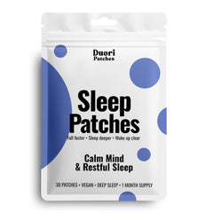 DUORI Sleep Patches botella: presentación del producto para descanso natural sin melatonina
