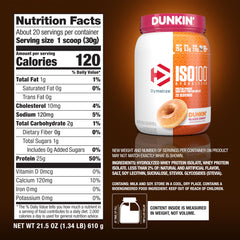 Dymatize etiqueta de ingredientes resaltando pureza y bajo en lactosa