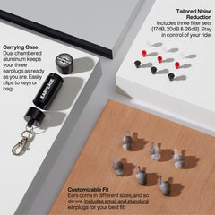 EarPeace tapones colocados bajo casco, reduce ruido sin perder comunicación