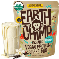 EarthChimp envase frontal vainilla mostrando diseño y beneficios