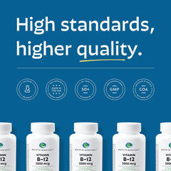 Earth's Splendor etiqueta cercana destacando potencia 1000 mcg y garantías de calidad