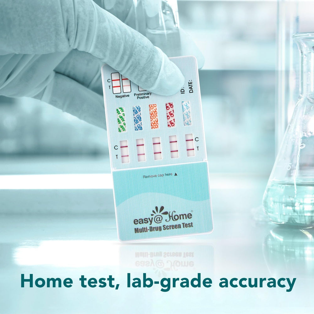 Easy@Home contenido del paquete con cinco tests listos para usar inmediatamente