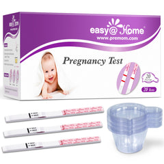 easy@Home empaque frontal con 20 tiras y vasos, conveniencia inmediata