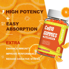 EAZGOO botella abierta con gomitas mostrando cantidad por envase, control de dosis