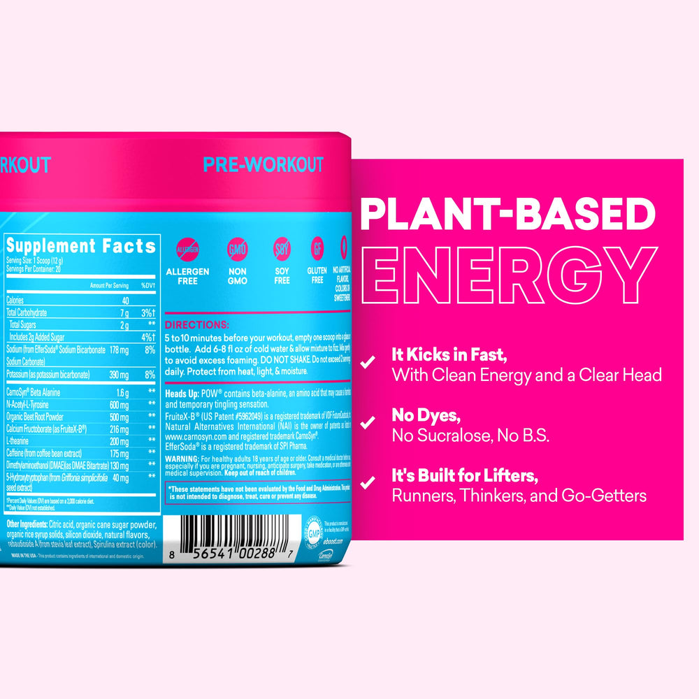 Cuchara medidora EBOOST POW lista para preparar servicio preciso antes del entrenamiento