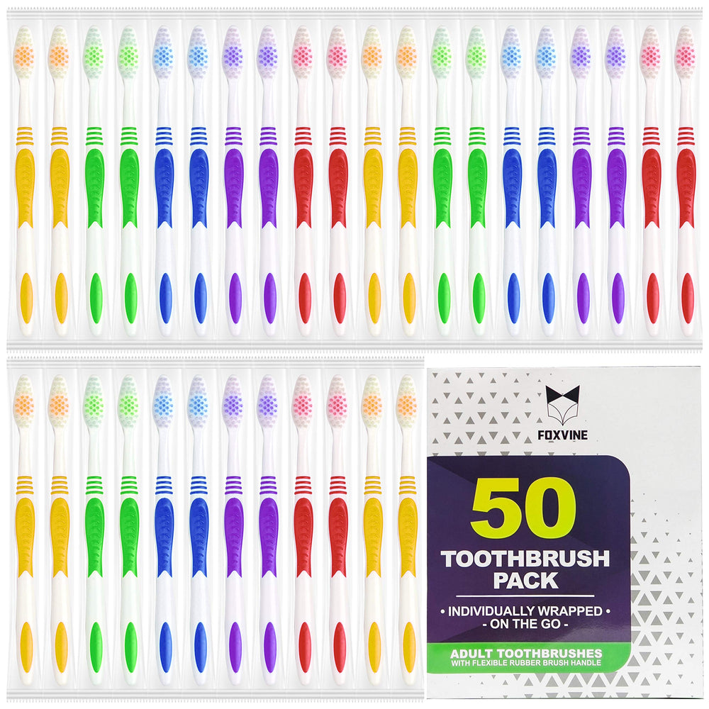 EcoFox pack frontal con 50 cepillos, cantidad conveniente para viajes