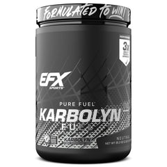 EFX Sports frasco frontal mostrando Karbolyn Neutral y beneficios claros