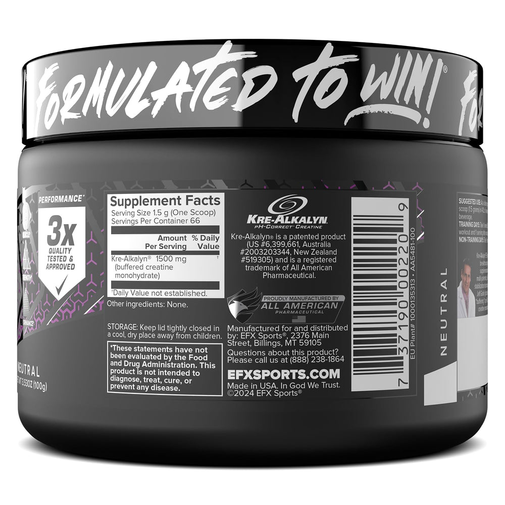 Deportista usando Kre‑Alkalyn EFX antes de una sesión de entrenamiento