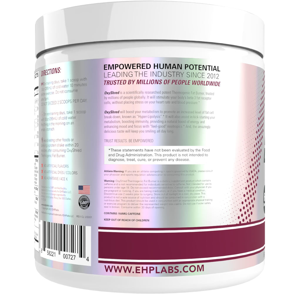 EHP Labs OxyShred en escenario de estilo de vida activo al aire libre, promociona apoyo a objetivos