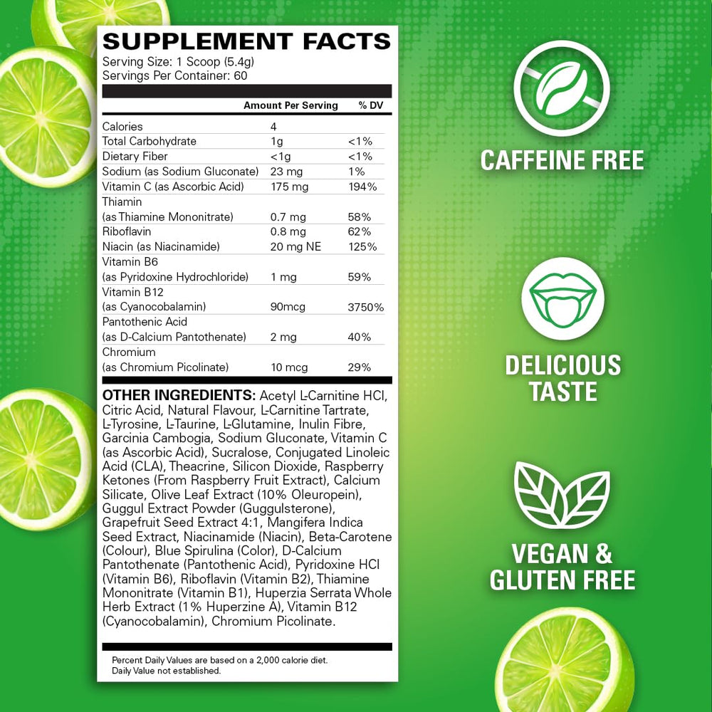 Polvo Mojito de EHP Labs OxyShred textura fina que facilita mezcla y sabor refrescante