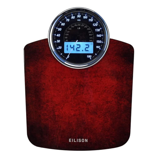 EILISON vista frontal roja con pantalla grande y diseño seguro