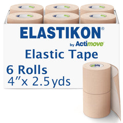 Elastikon by Actimove frente del empaque mostrando pack de seis y beneficio de reposición