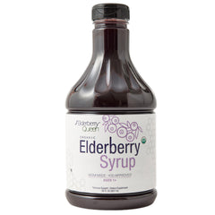 Elderberry Queen frente del envase mostrando diseño y tamaño práctico