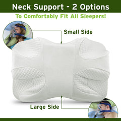 EnduriMed almohada junto a regla para comparar tamaño y altura