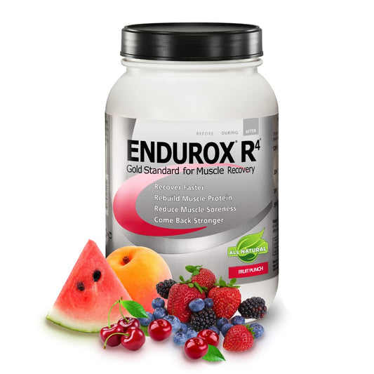 Endurox PacificHealth R4 bebida post-entrenamiento sabor mezcla de frutas para recuperación