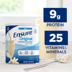 Ensure polvo textura cercana que facilita mezcla homogénea