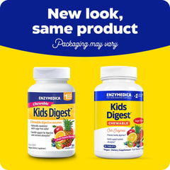 Tabletas masticables Enzymedica Kids Digest, sabor agradable para niños
