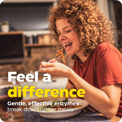 Enzymedica Digest Basic, frontal del frasco, facilidad de apertura y dosificación