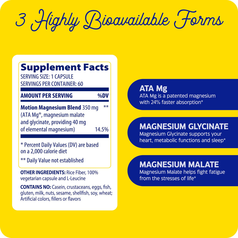 Enzymedica Magnesium Motion junto a alimentos saludables, muestra compatibilidad dietética