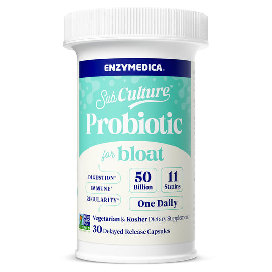 Enzymedica SubCulture Probiotics en bote para apoyo digestivo diario