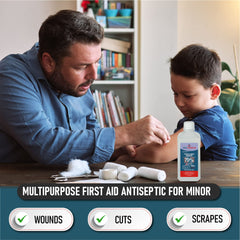 Epic Medical Supply gota en piel demostrando limpieza rápida y segura
