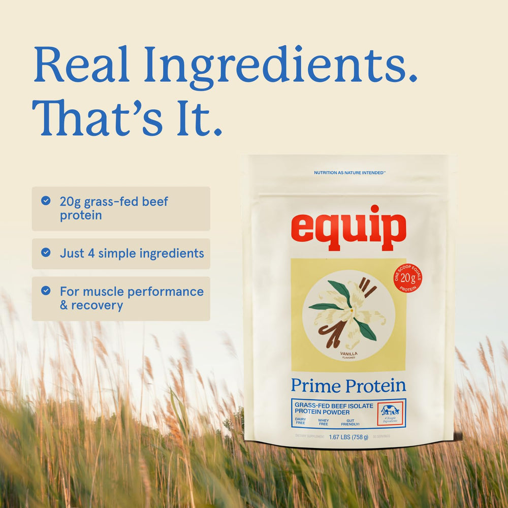 Equip producto rodeado de ingredientes reales — sabor natural
