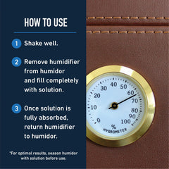 Aplicación de Essential Values rellenando un humidificador para protección de puros