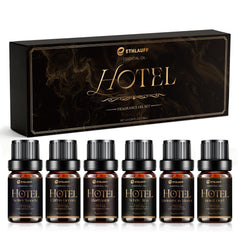 Ethlauff set frontal mostrando los seis frascos y su empaque elegante para regalo