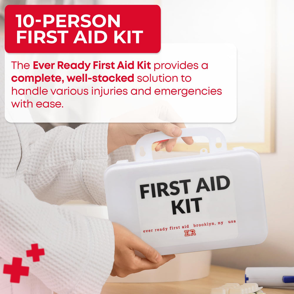 Ever Ready First Aid detalle interior con organizador y suministros listos para uso rápido