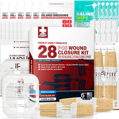 EVERLIT CARE empaque frontal compacto mostrando 28 piezas listo para emergencias