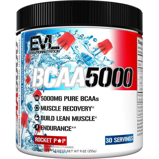 EVL BCAAs polvo sabor Rocket Pop listo para mezclar en entrenamientos
