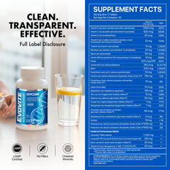Evogen Evovite lista de ingredientes destacando biodisponibilidad