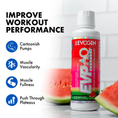 Evogen EVP AQ junto a mano para comparar tamaño práctico de 16 fl oz