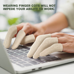 Evridwear fundas con ungüento demostrando retención de crema y limpieza