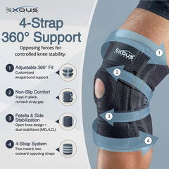 EXOUS BODYGEAR detalle de las cuatro correas para mayor control
