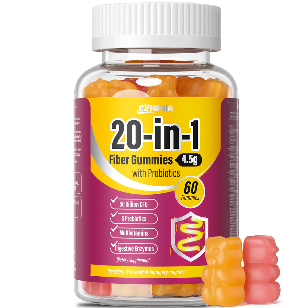 EYHBQIA fibras para mujeres: gomitas en botella para balance digestivo diario.