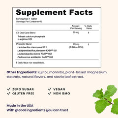 EZ Melts tabletas dentales disolubles en la lengua para aliento fresco.