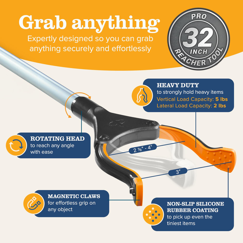 EZPIK Pro sujeto en un andador, facilita alcanzar objetos sentado