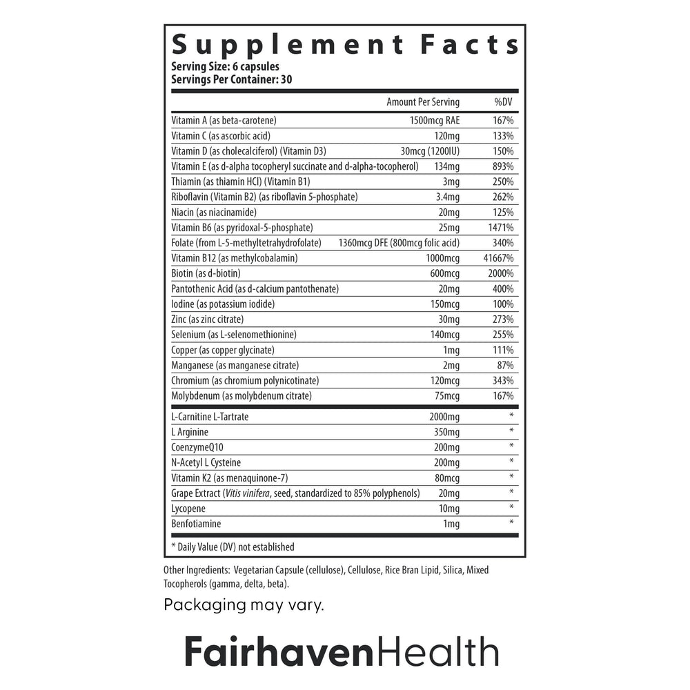 Fairhaven Health mano sosteniendo cápsula indicando uso diario sencillo