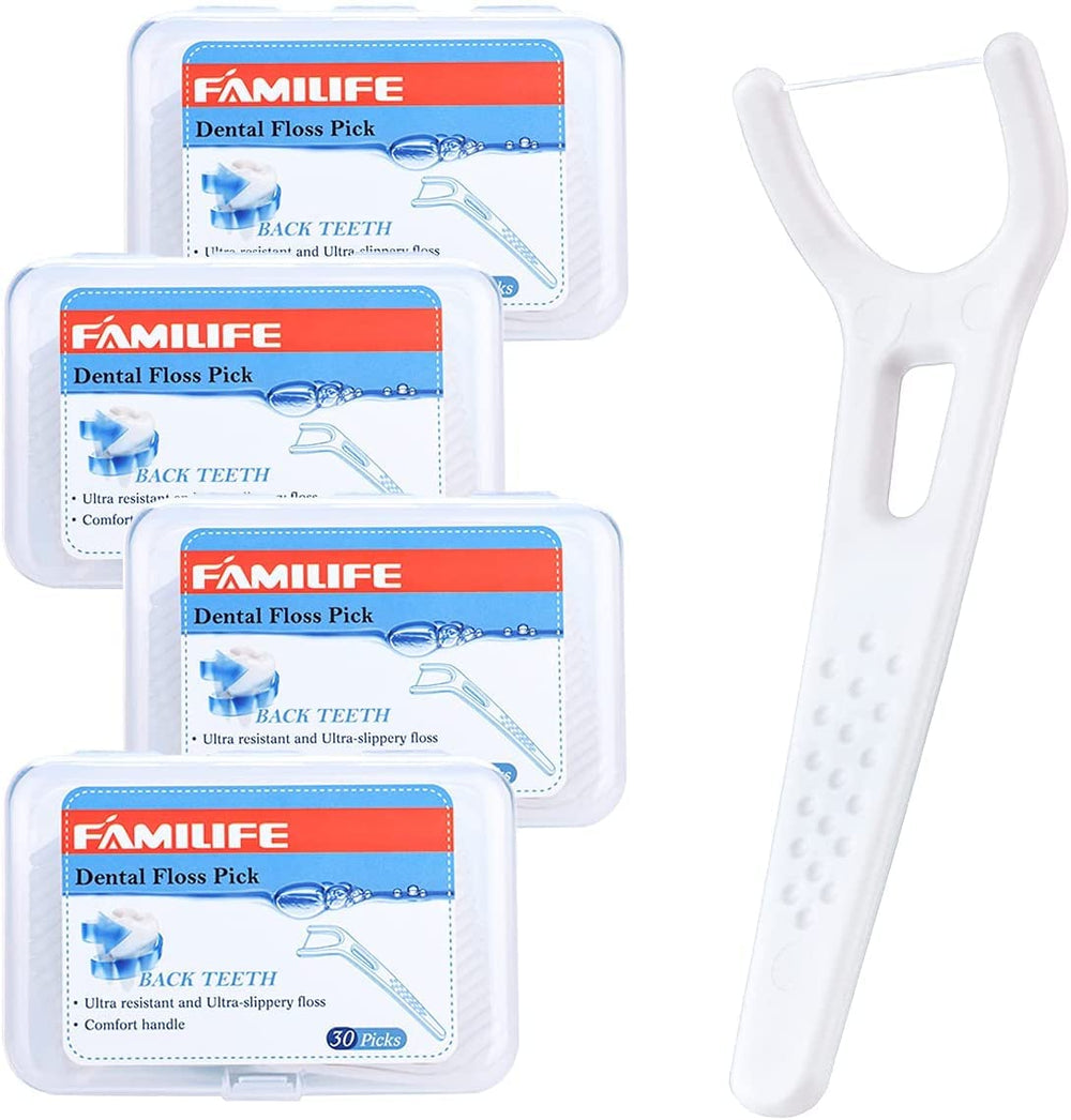 FAMILIFE empaque frontal mostrando 120 unidades y 4 estuches, ideal para viajes