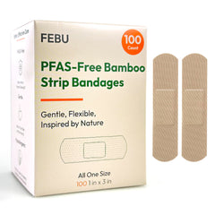 FEBU empaque frontal mostrando 100 unidades y ventajas ecológicas