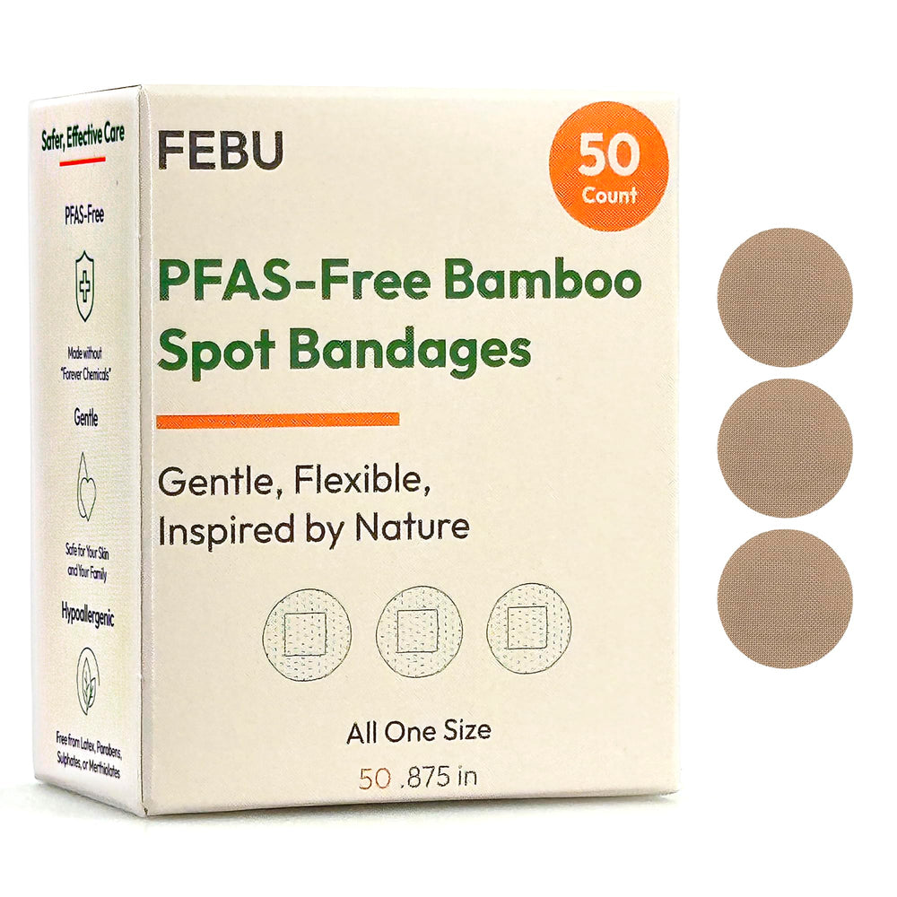 FEBU paquete frontal con 50 vendas redondas, protección discreta