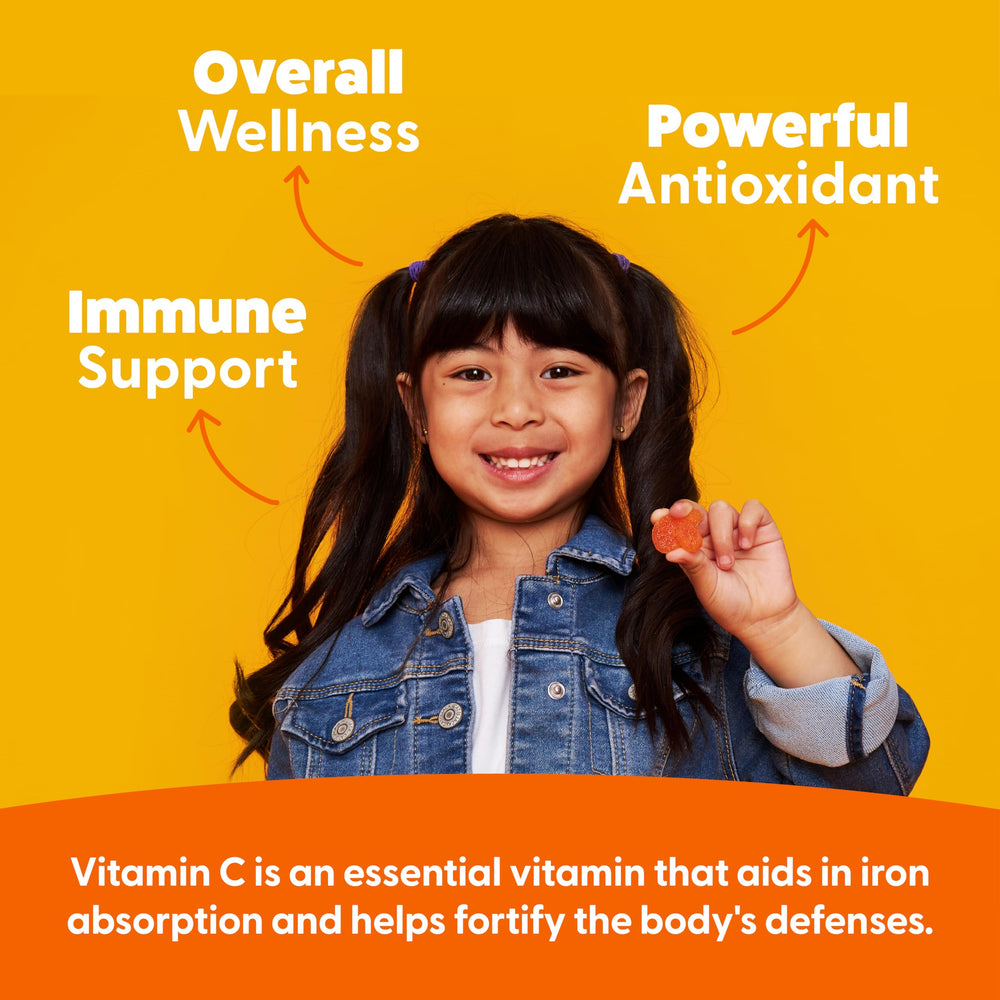 The Feel Great Vitamin Company gomitas en mano, comparación de tamaño y porción